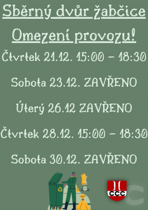 Sběrný dvůr uzavřen